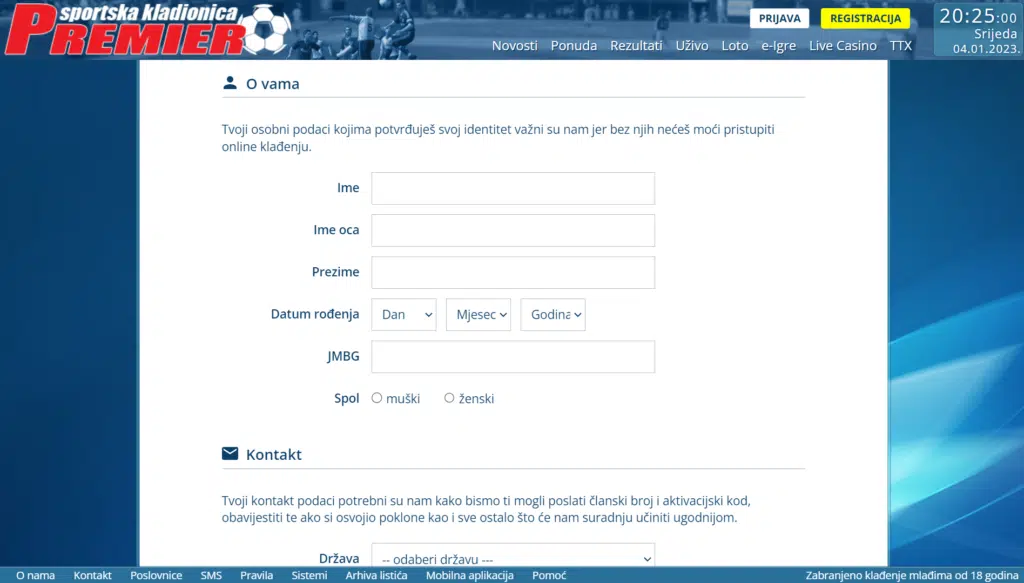 KAKO SE REGISTRIRATI